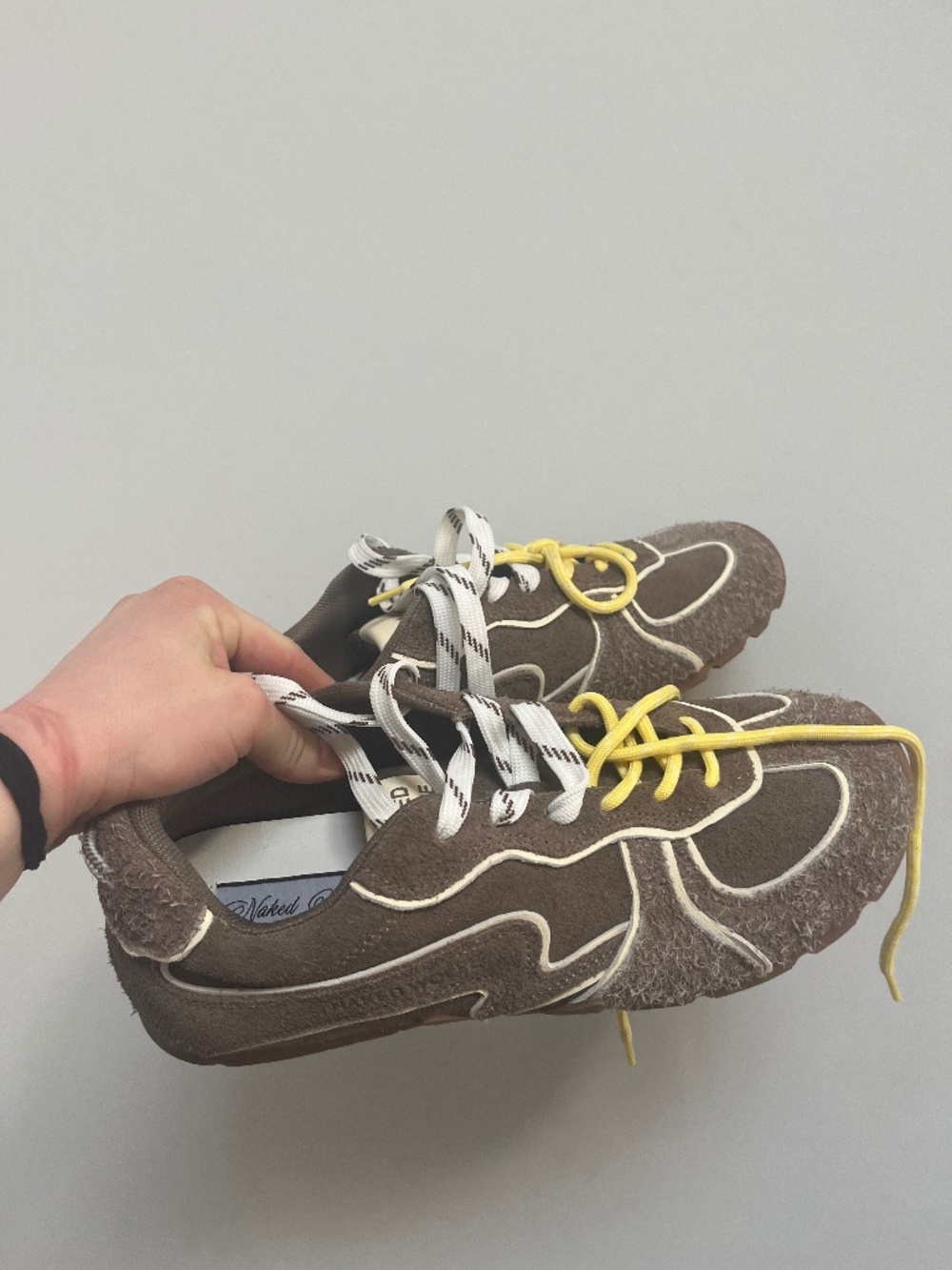 Naked Wolfe Suede Taupe Trainers Sneakers
